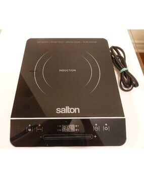Salton ID1553 1800W Glass Top Induction Cooktop Stove Burner - Black